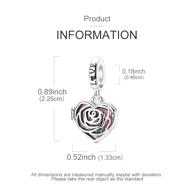 Flower Series Pendant Beads 925 Sterling Silver Pendant In Shapes of Lotus Tulip Rose Carnation Bracelets Women Jewelry DIY Gift