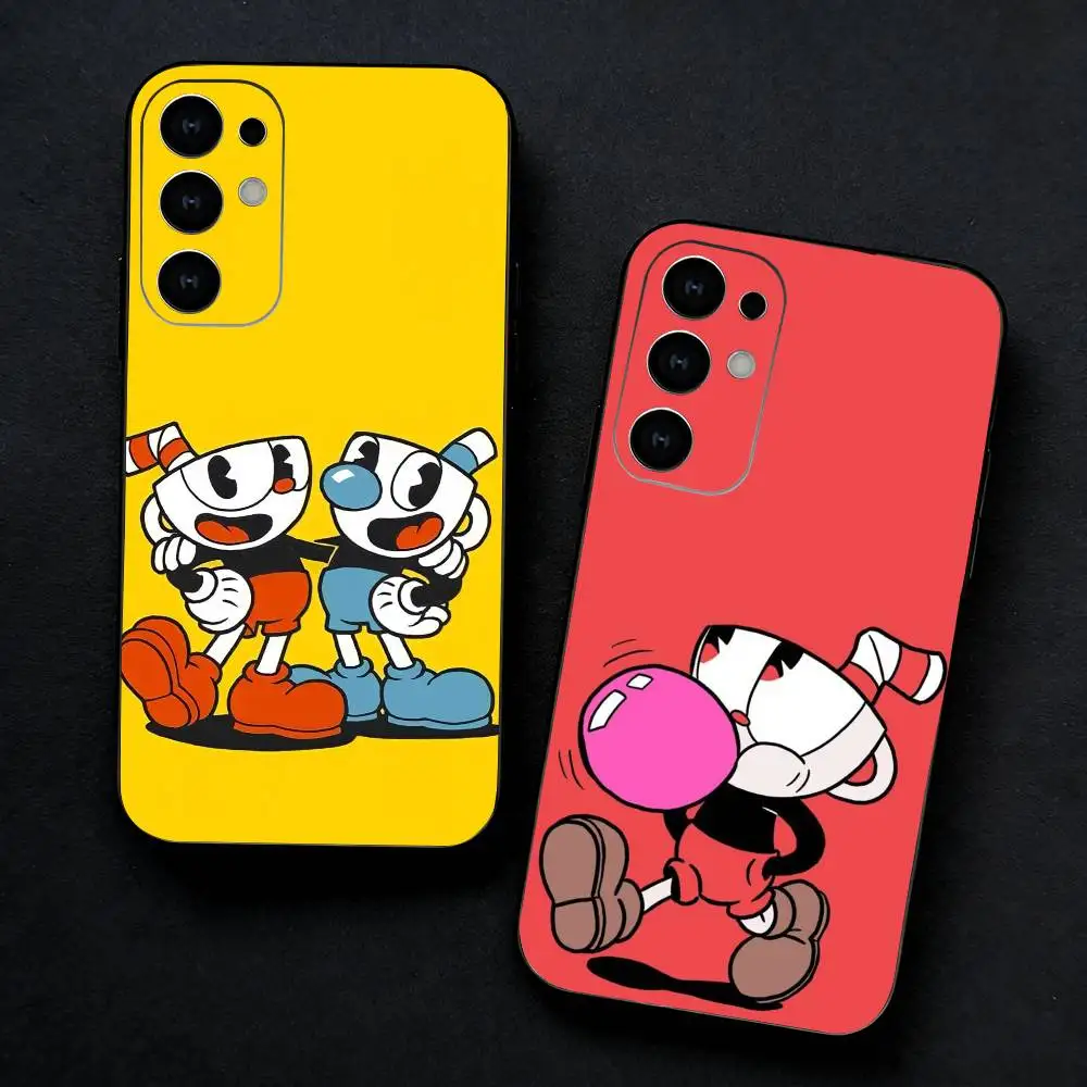 Game C-Cuphead  Phone Case For Samsung S25,24,23,22,30,21,10,9,Ultra,Plus,FE 5G Black Soft Case