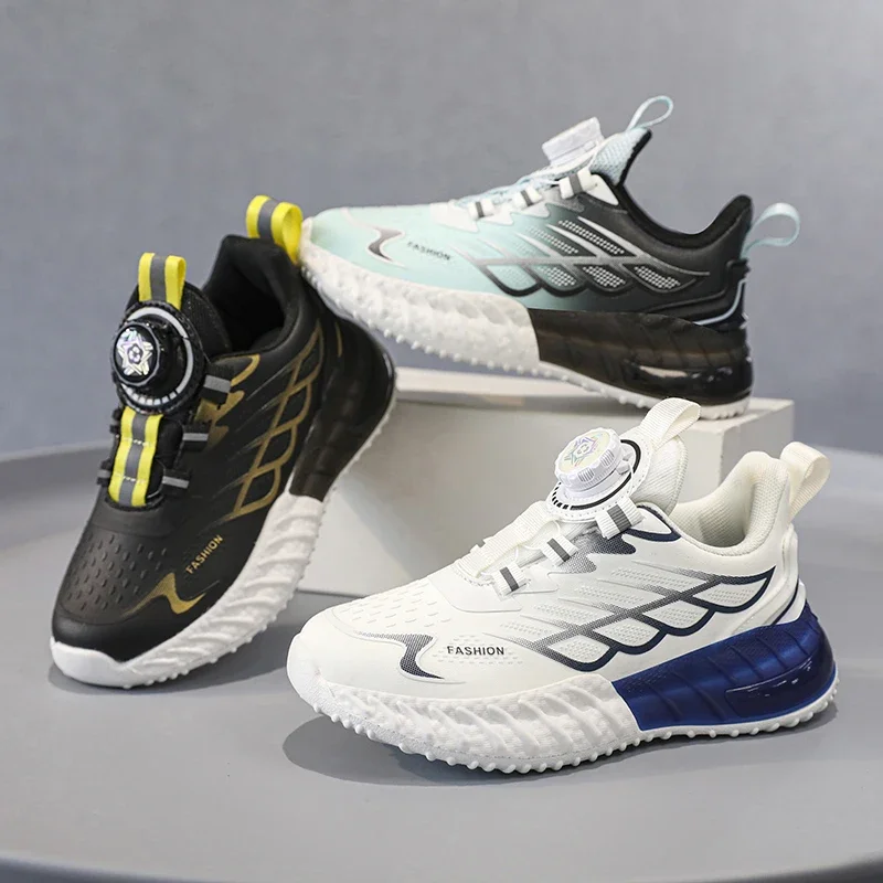 เด็กรองเท้าเด็กรองเท้าผ้าใบสําหรับ Big Boys กันน้ําเด็กวัยหัดเดินกีฬารองเท้าลื่น 7-15Y ขนาด 29-40 #