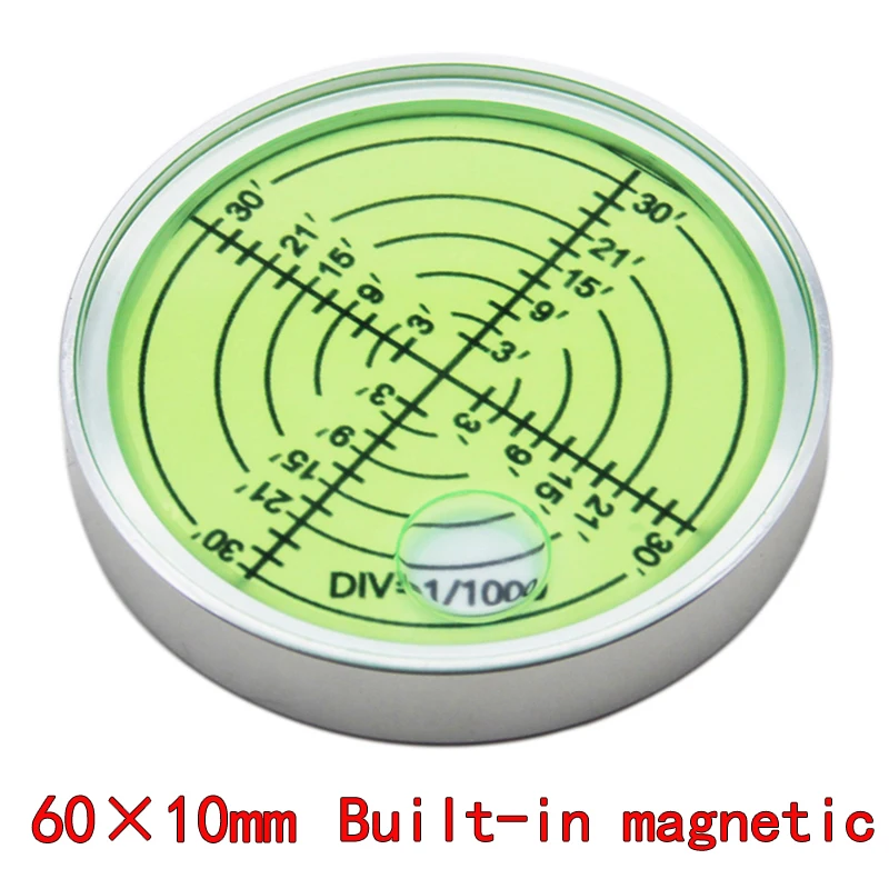 With magnetic aluminum alloy level, universal level, internal marking of 3 minutes 60 * 10mm high-precision level bubble