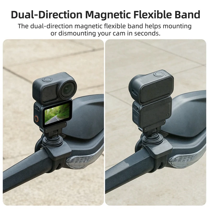 Super Sale Quick Release Action Camera Mount for DJI Osmo Nano/Action 6 Magnetic Flexible Fixing Bracket Bike Tube Clip Holder