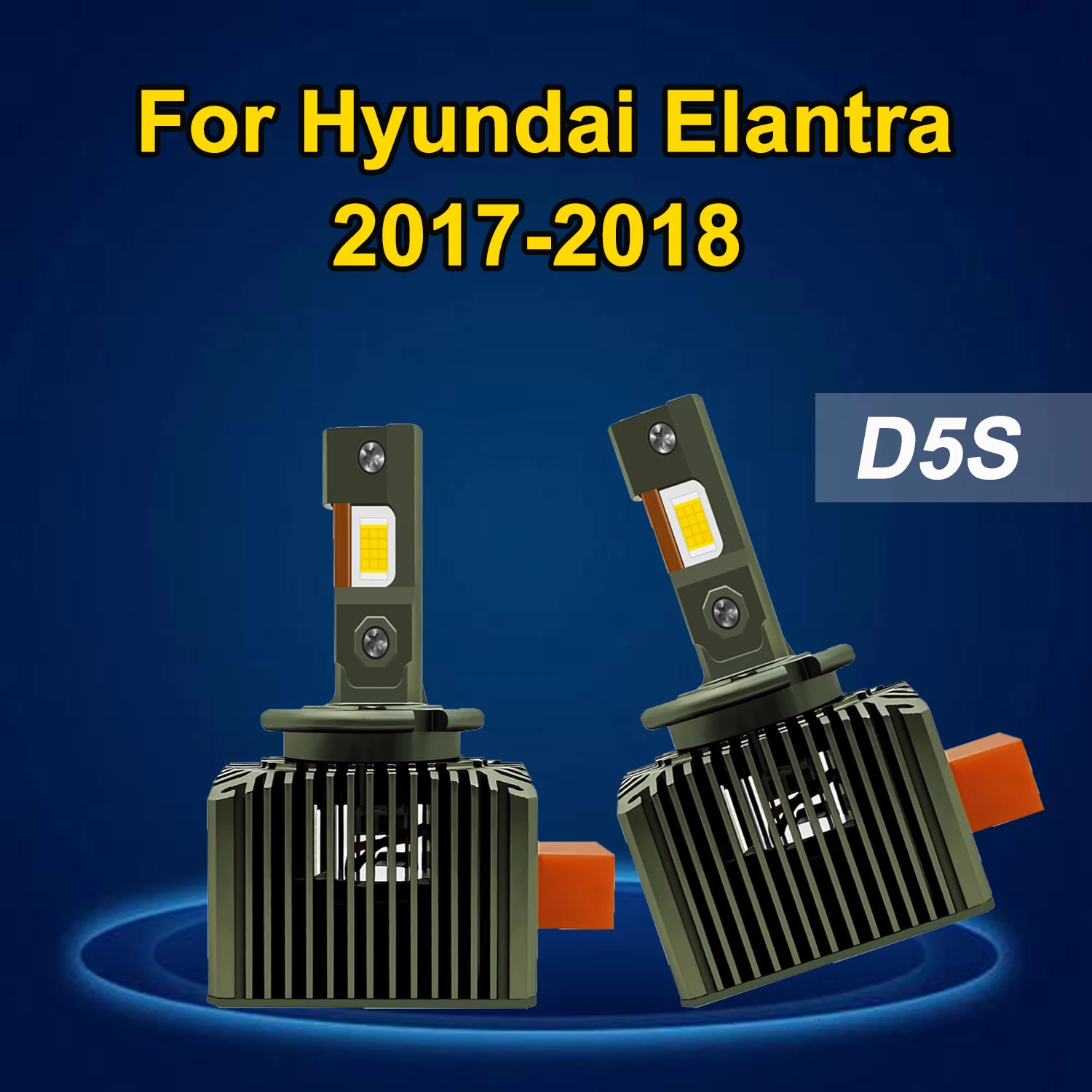 

2x D5S LED Headlight Bulbs Hi-Lo Beam For Hyundai Elantra 2017-2018 Replace Xenon HID Super bright 6000k