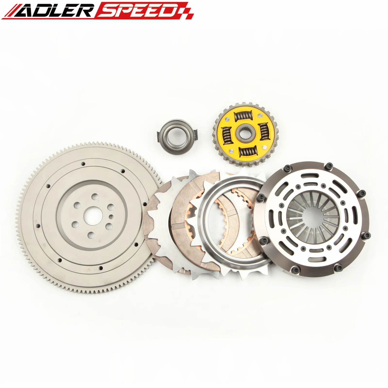 ADLERSPEED SPRUNG CLUTCH TWIN DISC KIT FOR 01-03 MAZDA PROTEGE MAZDASPEED TURBO Standard WT