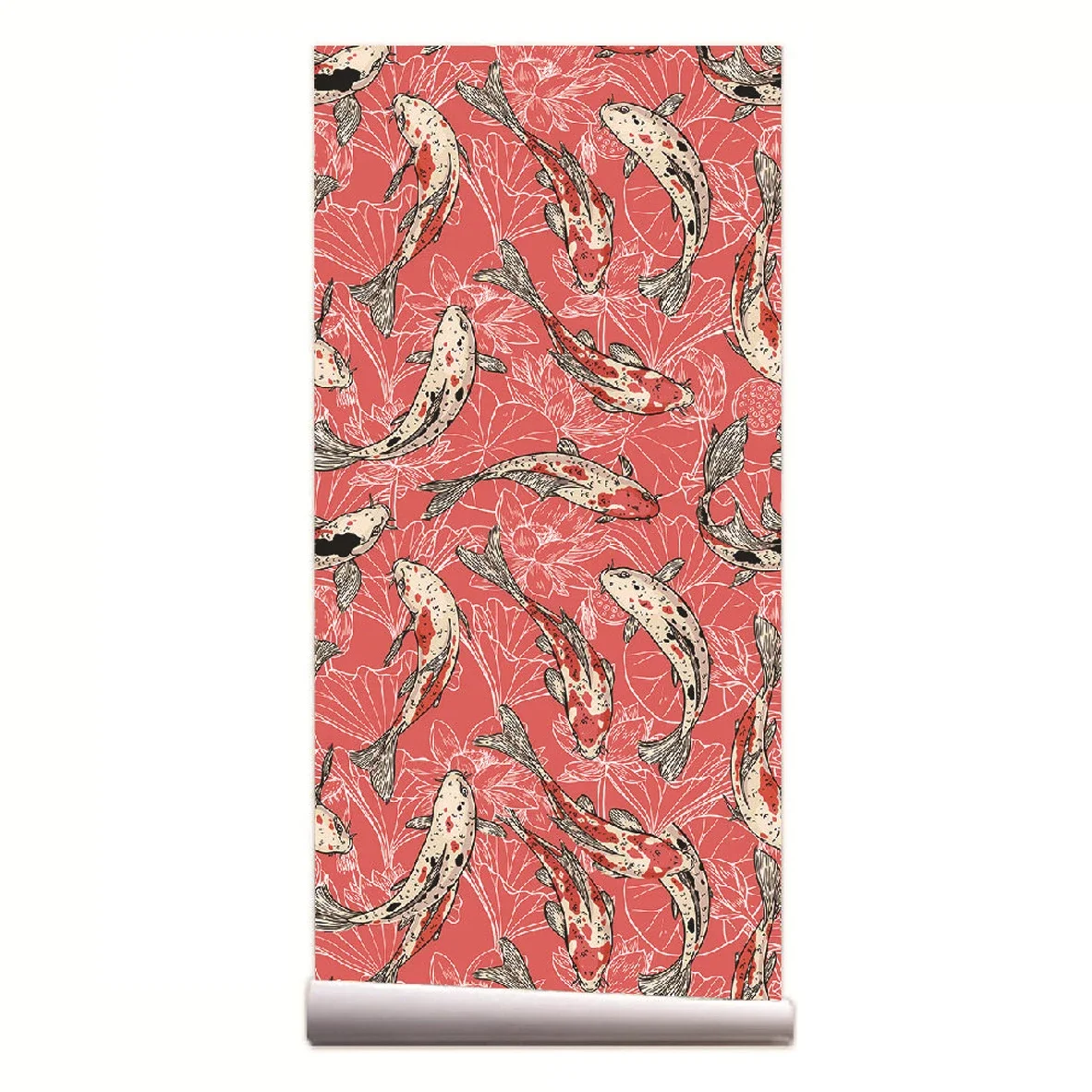 chinese-peel-and-stick-wallpaper-red-lotus-leaf-and-fish-contact-paper-self-adhesive-removable-wallpapers-for-kitchen-cabinet