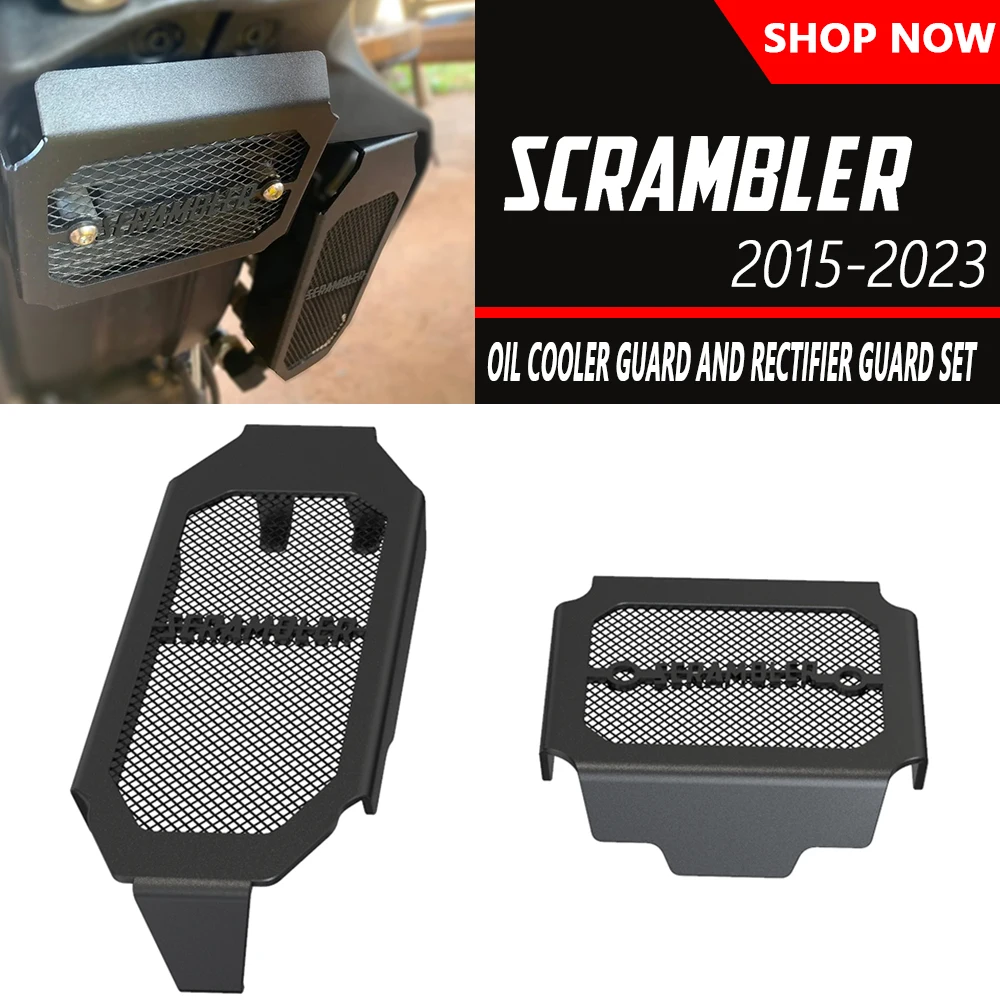 

For Ducati Scrambler 400 800 Desert Sled 2017-2023 Rectifier Guard Set Radiator Shield Grille Guard Oil Cooler Cover Protector