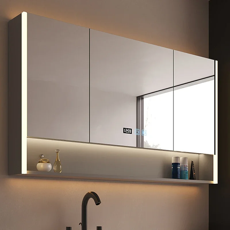 Sanitation Vanity Mirror Bathroom Cabinets Smart Light Locker Home Furniture Luxury Bathroom Cabinets Simple Miroir De Salle