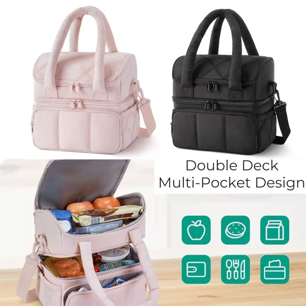 

Durable Large Capacity Lunch Bag Waterproof Insulated Lunch Box Reusable Leakproof Insulated Bag Office