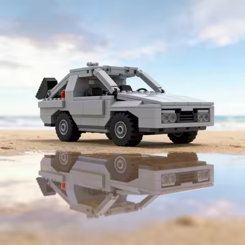 395pcs MOC Creator Expert Back The Future Delorean Model Building Blocks Toys Architecture Creative Idea Christmas Gifts Brick