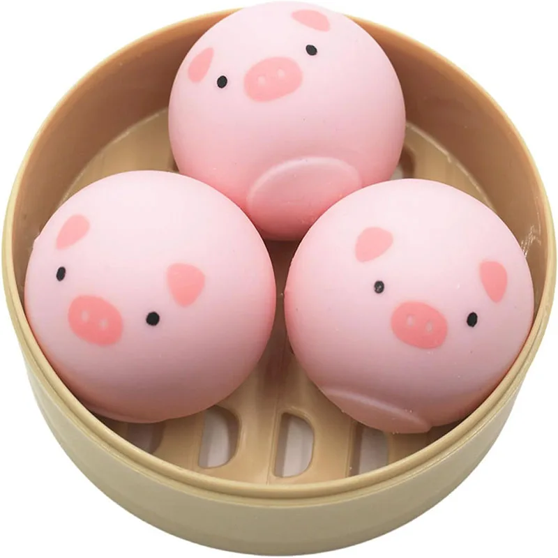 Hand Exercise Stress Balls Stress Relief Ball Anti Stress Balls Squeezers for Relieving Hand Exerciser Squeeze Balls Chick Bun