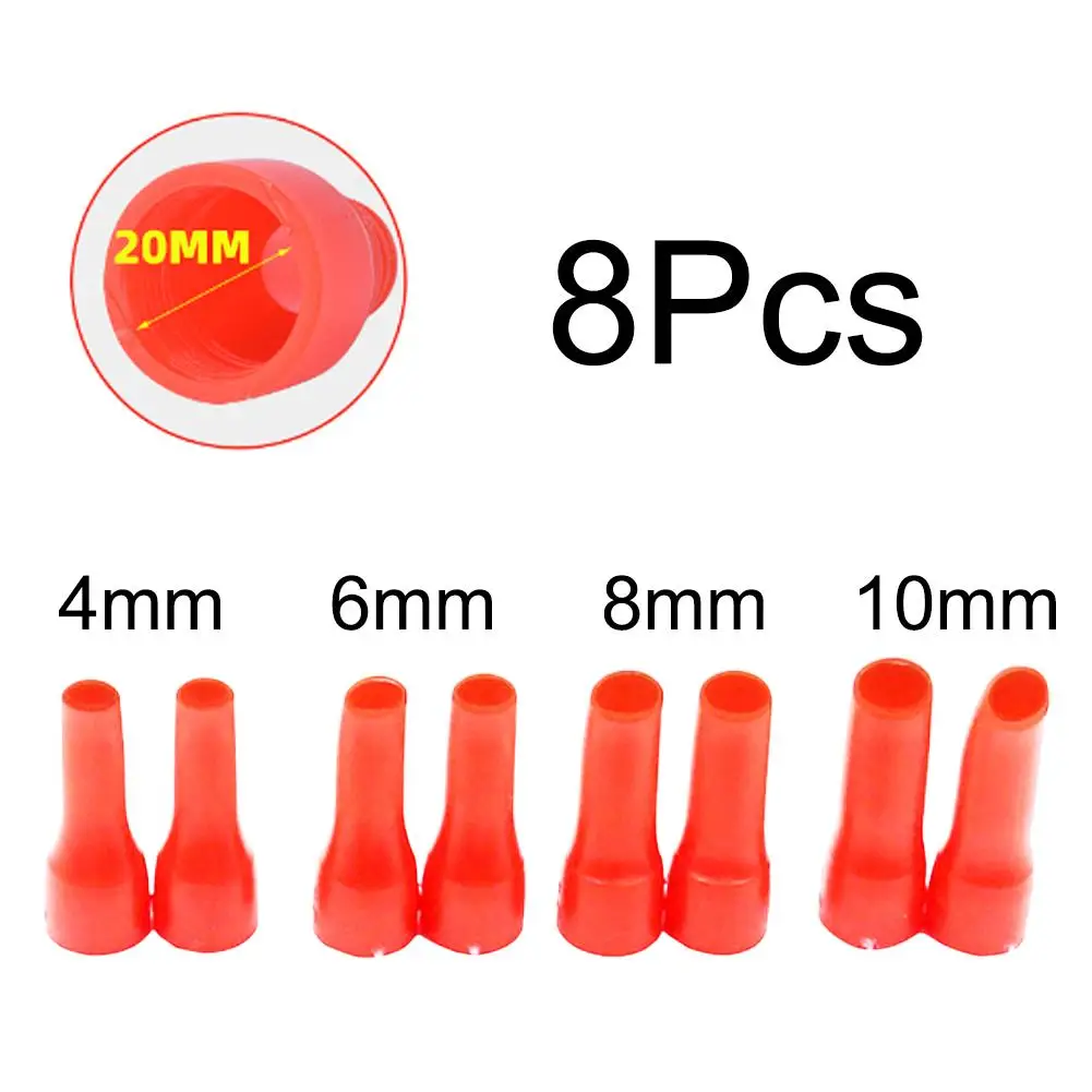 Sealant Tool Caulking Nozzle Glue Tip Mouth Red Wide Applications Glass Glue 8pcs Construction Tools Direct Push Type