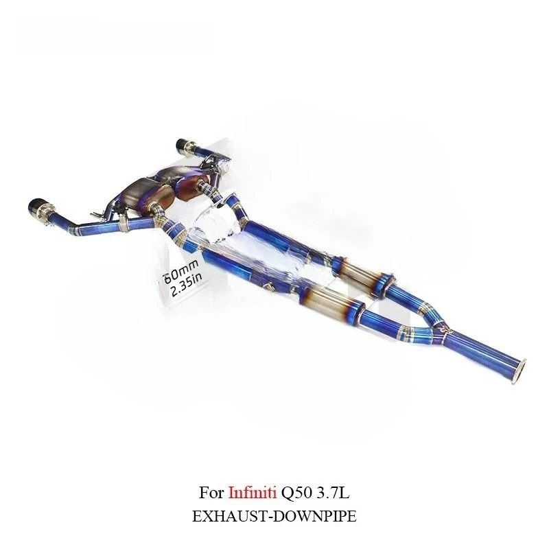 ING Titanium Valvetronic Muffler Cat-Back Exhaust System for Infiniti Q50 3.7L 60mm High-Flow Performance Tuning Parts Wholesale