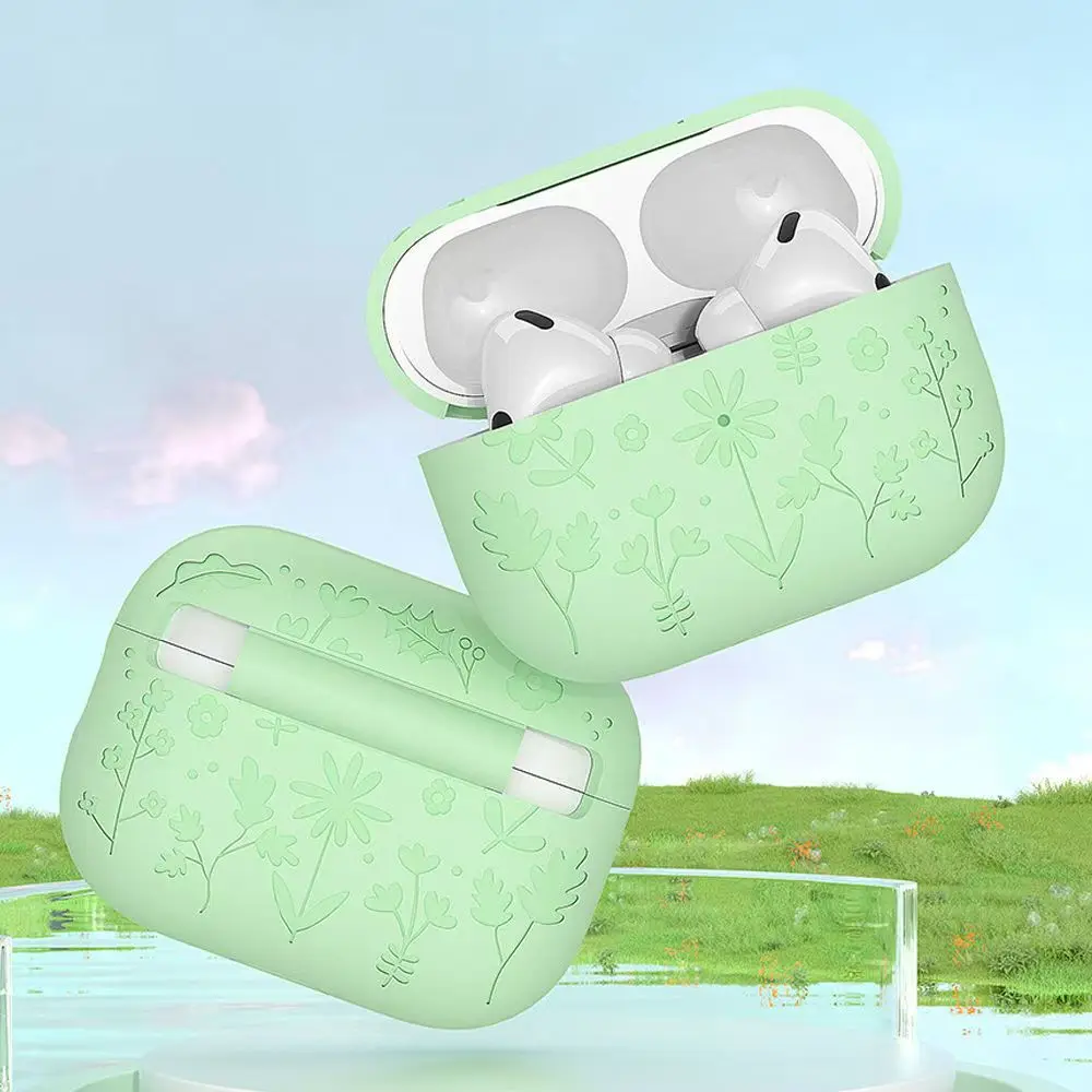 For AirPods 4 Case 3D Creative Flower Protective Shockproof Cover with Keychain/Cleaning Kit Soft Silicone Case For AirPods 4th