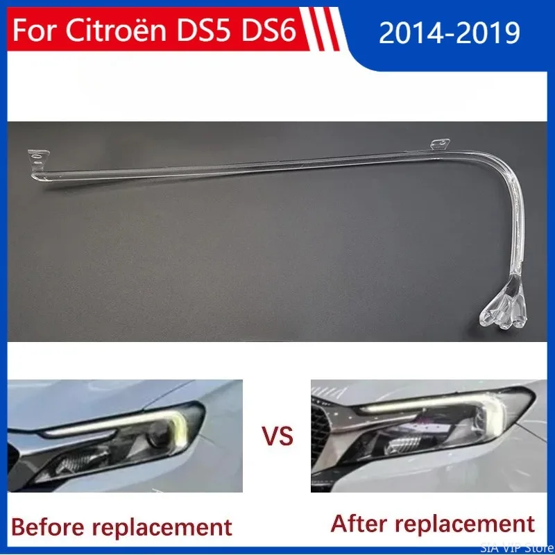 

For Citroen DS5 DS6 Daytime Running Lights 2014-2019 Car DRL Guide Tube Strip Angel Eye Light Guide Strip White Ballast Module