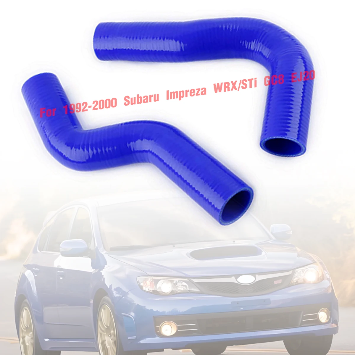 

2Pcs Blue For 1992-2000 Subaru Impreza GC8 EJ20 WRX/STI 2.0 1993 1994 1995 1996 1997 1998 1999 Radiator Hose Kit Silicone Tubes