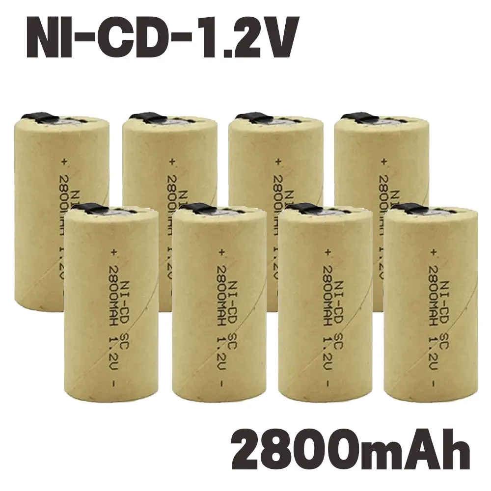 2800mAh 1.2V Ni-Cd Rechargeable Battery, Compatible With Makita/Bosch/Hitachi/DeWalt Power Tools, High Quality, Long Cycle Life