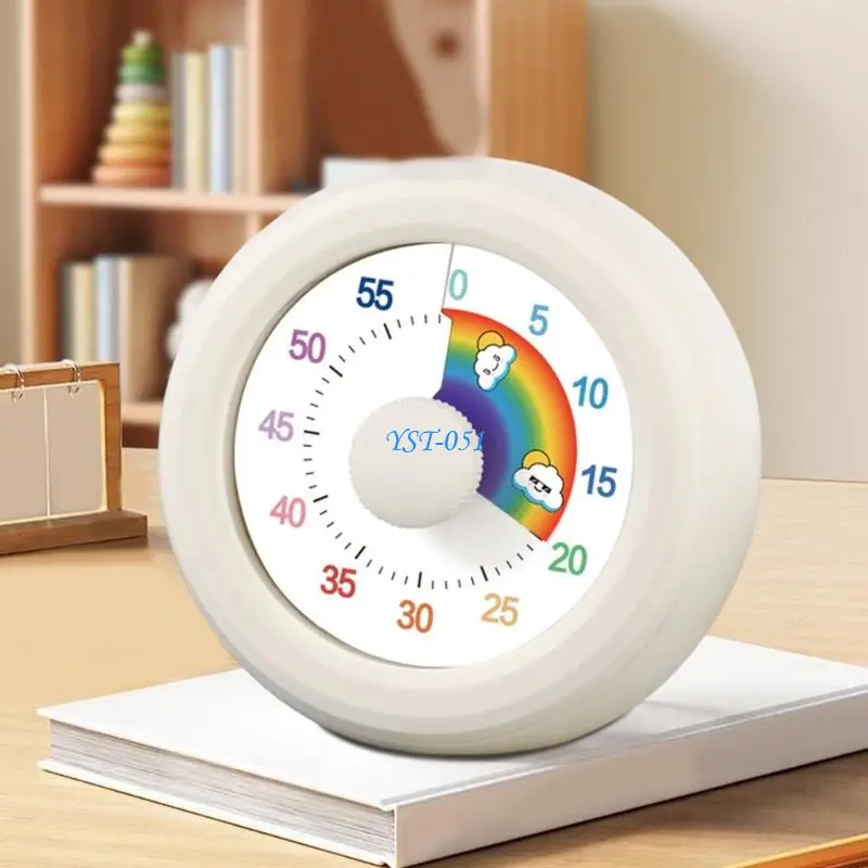 

E15A Funny Kitchen Timer With Quiet Operation Visual Timer Countdown Reminder for Senior Kids Time Management
