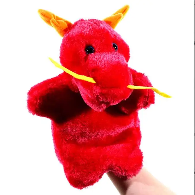 chinese dragon puppet Stuffed Plush Toys Dragon Hand Puppet Kids Gift