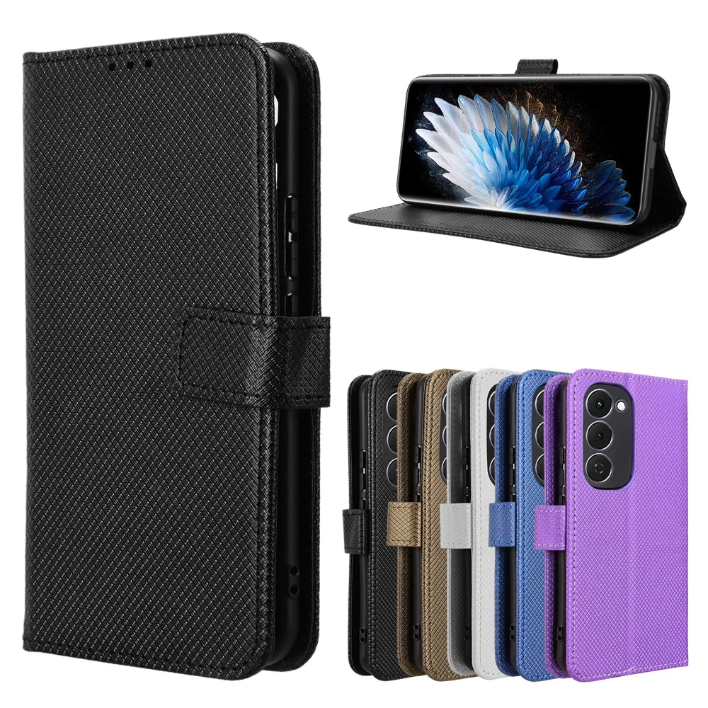 

For Tecno Spark 40 Pro Plus 4G Flip Case Texture Leather Magnetic Holder Wallet Back Cover For Tecno Spark 40 Pro Plus 4G Shell