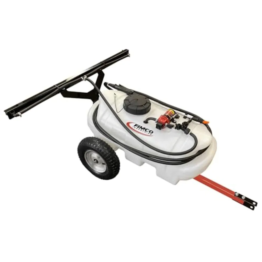 

15 Gallon Trailer Sprayer with 2 Nozzle Boom 1.2 GPM 60 PSI Green Durable Polyethylene Construction Easy to Use and Maintain