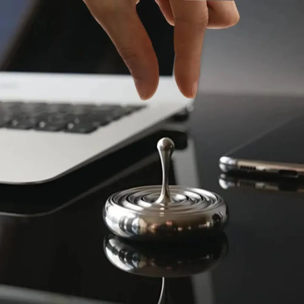 New Water Drop Hand Spinning Top - Metal Desktop Magic Flying Fusion Toy Office Stress Reliever Fidget Toy For Children Adults