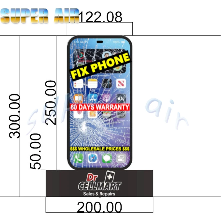 Customized advertisement design inflatable mobile phone model for commercial activity