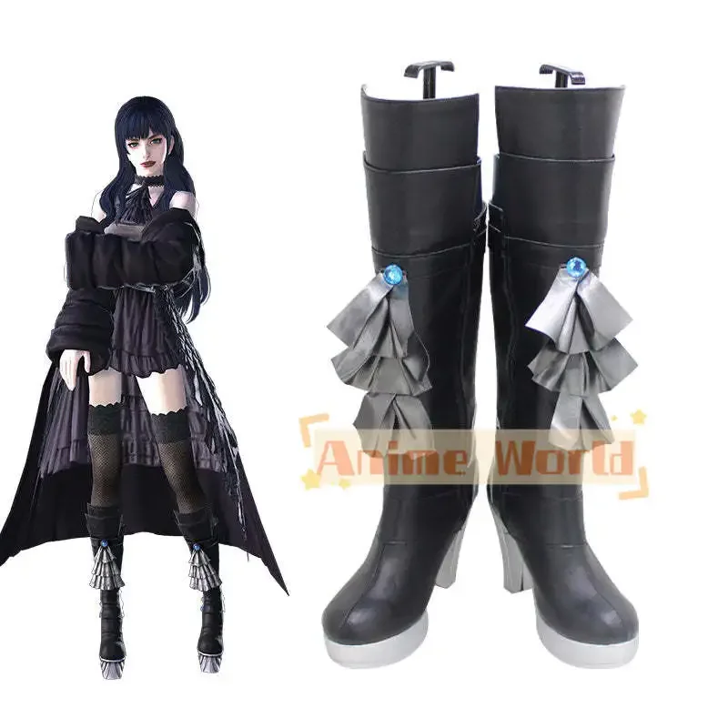 

Final Fantasy XIV Gaia Black Shoes Cosplay Boots Halloween Carnival Boot Custom Made