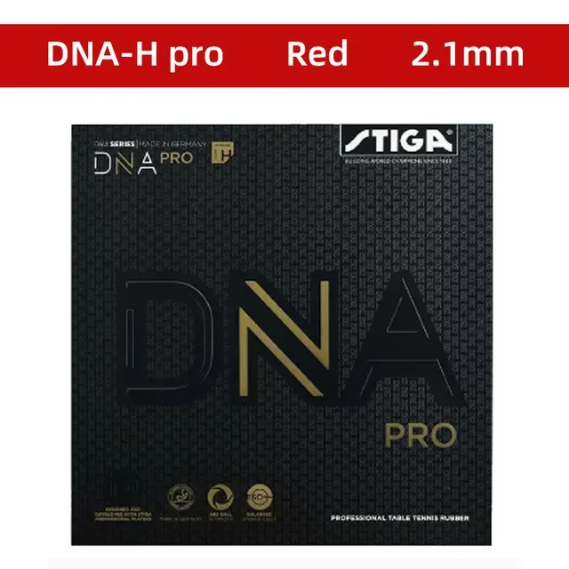 STIGA-DNA PRO Tischtennis schläger, Spezial isierter Schwamm mit eingebautem starkem Gummi, M, H, S, Original 3