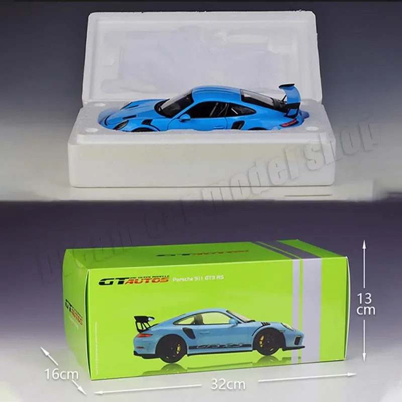 WELLY GTA 1:18 Porsche 911 GT3 RS Die-cast Alloy Car Model Toys Collectible Miniature Cars Sports Car Model Holiday Gift