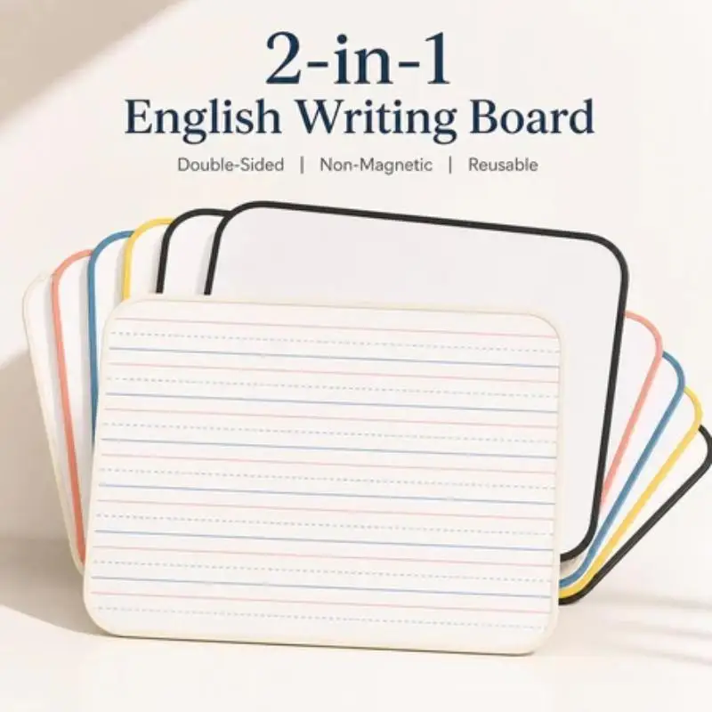 Reusable Whiteboard Four Lines Three Grids Lined Dry Erase Board for Office Work Classroom Teaching Use