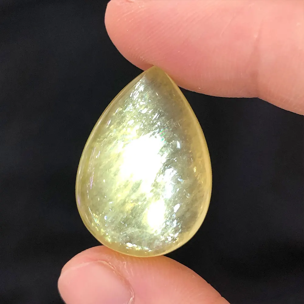 1pc Natural Crystals Stones Gold Yellow Lepidolite Mica Teardrops Gemstones Mineral Quartz Spiritual
