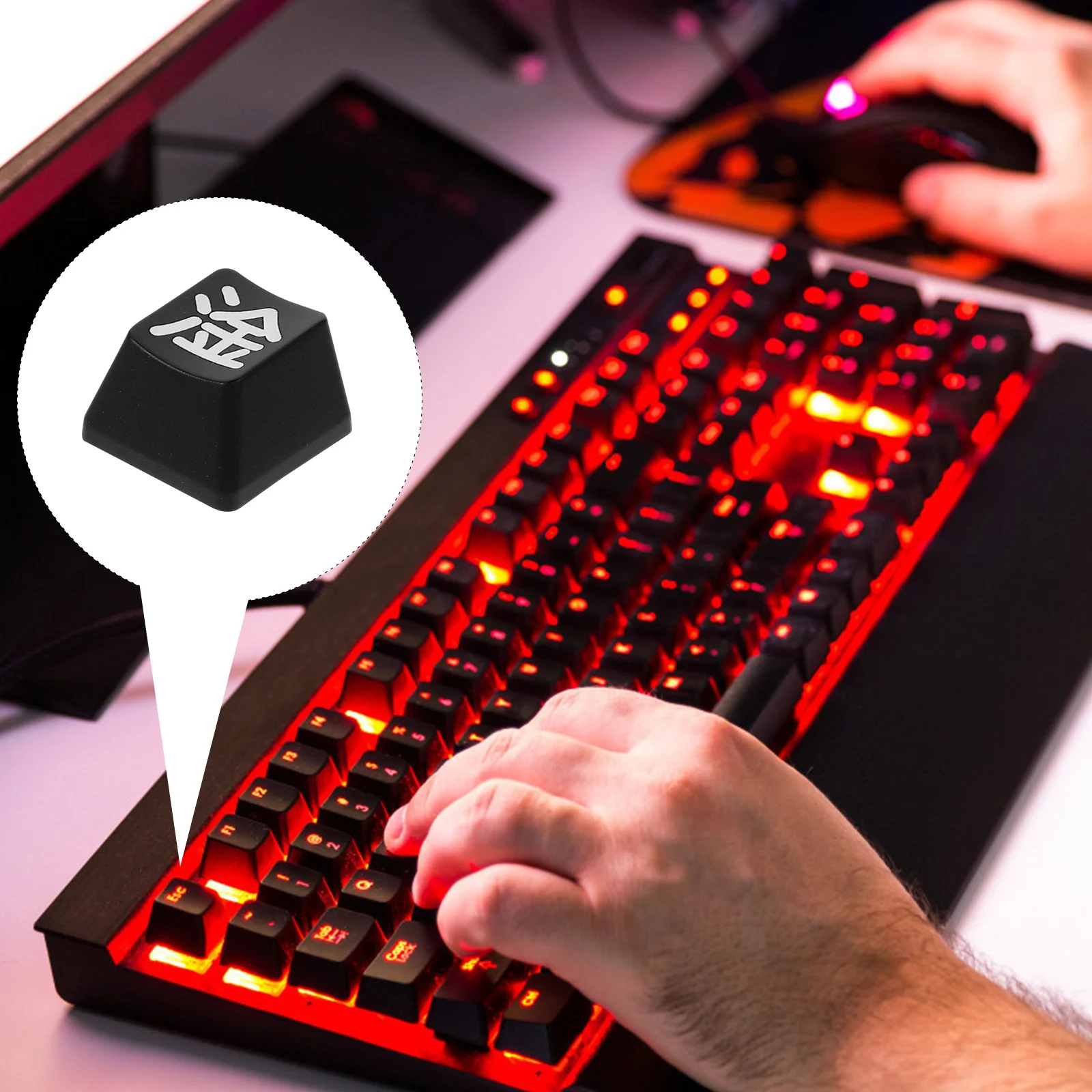 

Esc Keycap for Pc Gaming Mechanical Keyboard High Durability ABS Material Shine Through Key Replacement Cap Keyboard Accessory