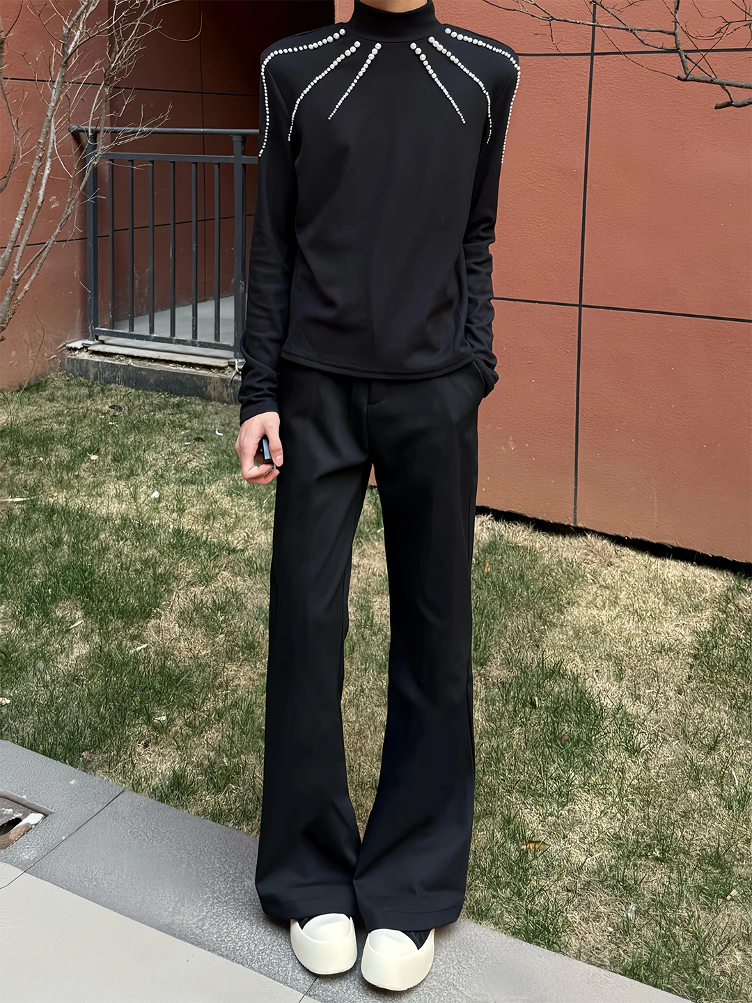 

Мужские брюки Cleanfit Bla Bell Bot: осенне-зимние, прямые, с высокой талией, удлиненные, из струящейся ткани