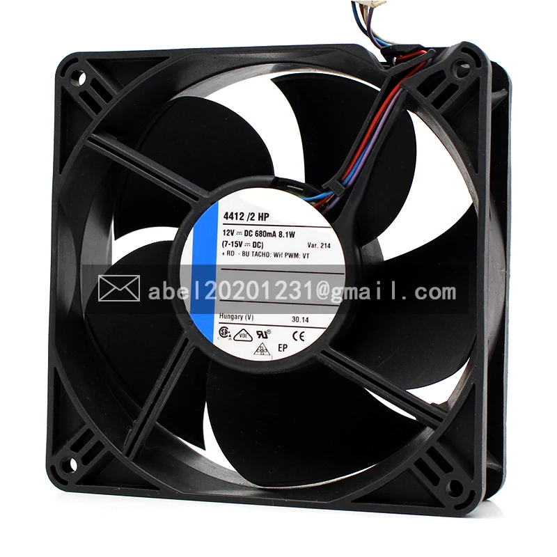 BRAND NEW ORIGINAL 4412/2HP 4412/2 HP DC 12V 4 WIRES COOLING FAN 12038 12CM 120*120*38 MM