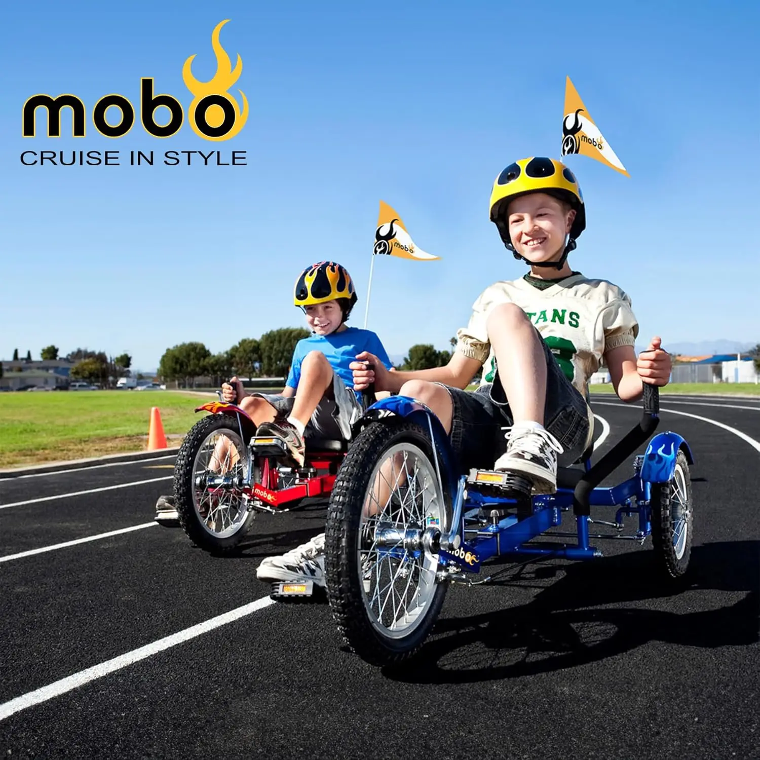 Mobo Triton Pedal Go Kart Trike. Kids 3-Wheel Bike. Youth Cruiser Tricycle