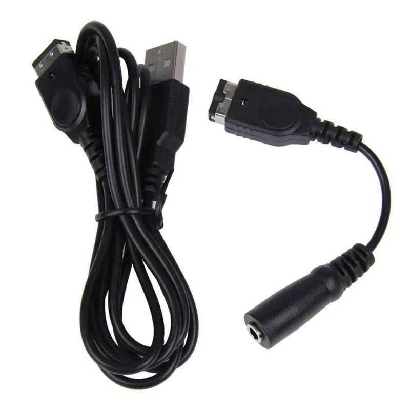 Charger Cable And 3.5MM Headphone Earphone Jack Adapter Cord Cable For Nintendo Gameboy Advance GBA SP