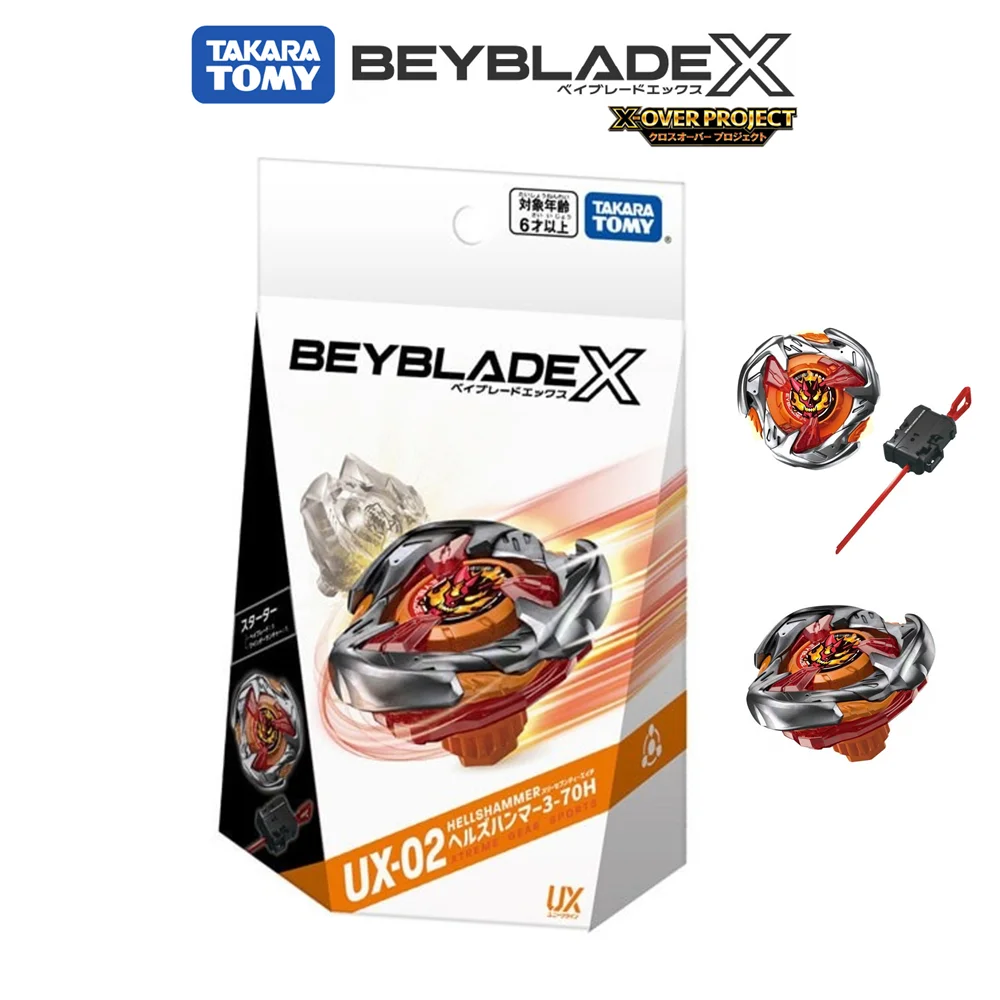 

Оригинальный TAKARA TOMY BEYBLADE UX-02 Starter Hells Hammer 3-70H в наличии