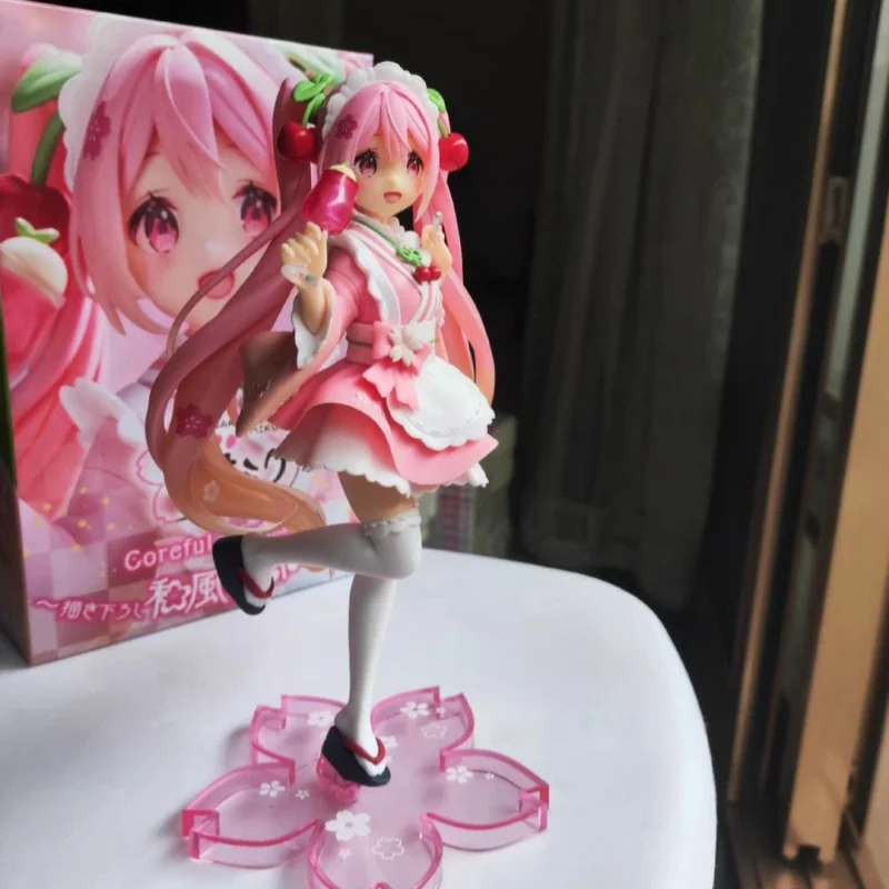 

Оригинальный Розовый Hatsune Miku Coreful Sakura Wafuu Kissa Ver. Аниме Фигурка горничной, модель Gk, детская Рождественская игрушка, подарок