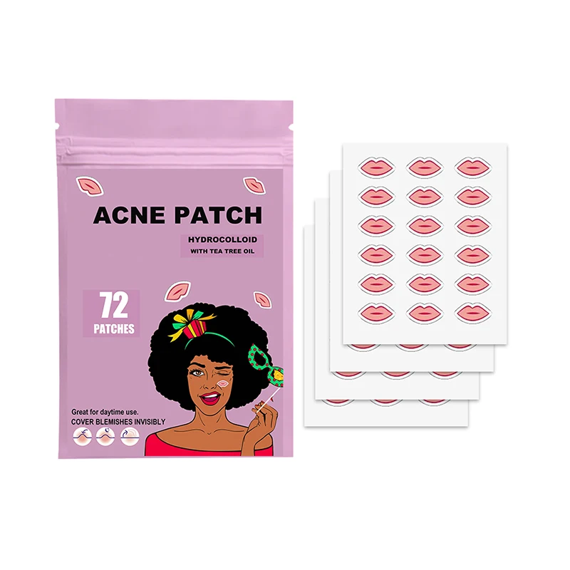 72 PCS/SET Lip Print Pimple Patch Acne Colorful Invisible Acne Removal Skin Care Stickers Concealer Face Spot Beauty Makeup Tool