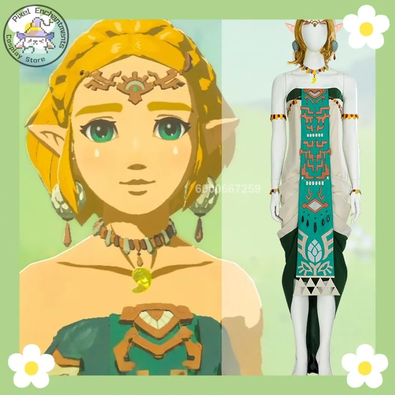 

Princess Zelda Main Character Purya Game-inspired Cosplay Costume Full Set of Two-dimensional Game Animation Game- Licensed