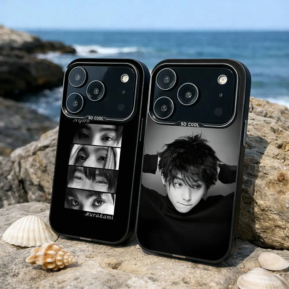 

Actor N-Nijiro Murakami Phone Case For iPhone17,16,15,14,13,12,11,Pro,MAX Gray Matte Silicone Black Cover