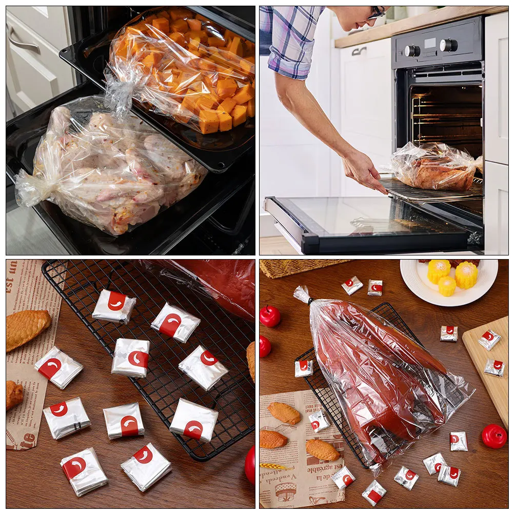 

30pcs Oven Roasting Bags For Chicken Meat Grilling Baking Heat Resistant 220°C Cooking Tools Microwave Safe Transparent