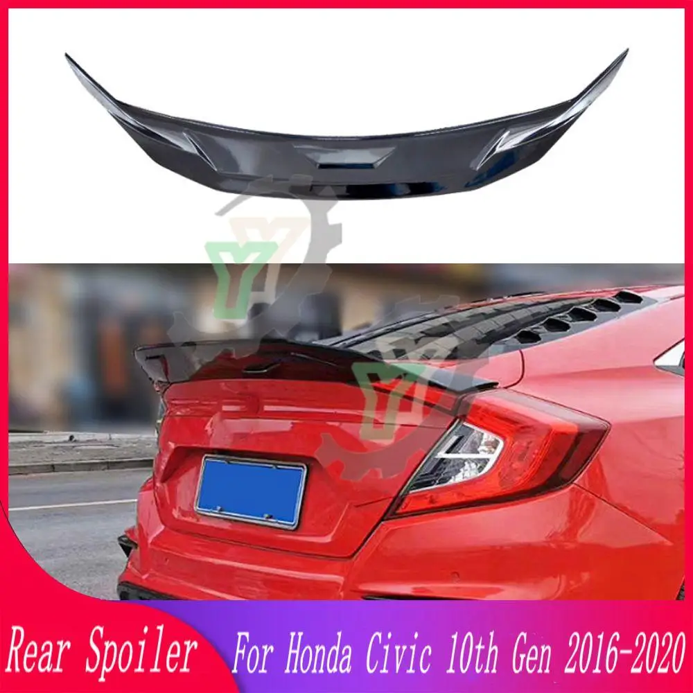 

High Quality ABS Plastic Car Rear Trunk Spoiler Rear Wing Lip Trim For Honda Civic 10th Gen 2016 2017 2018 2019 2020