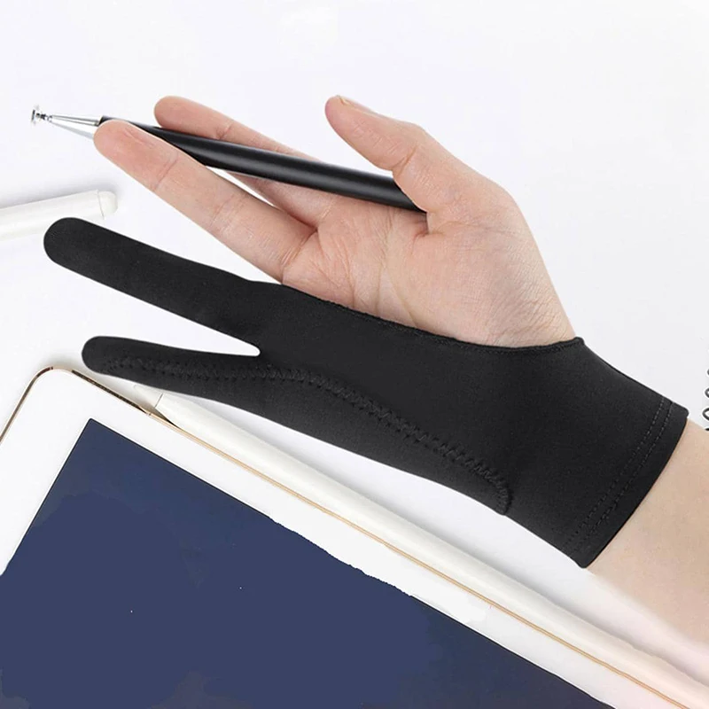 

Drawe Art Single/Three Layers 2 Finger Anti-mistouch Painting Sketch Gloves Tablet Screen Touch Glove Artist Drawing Write Glove