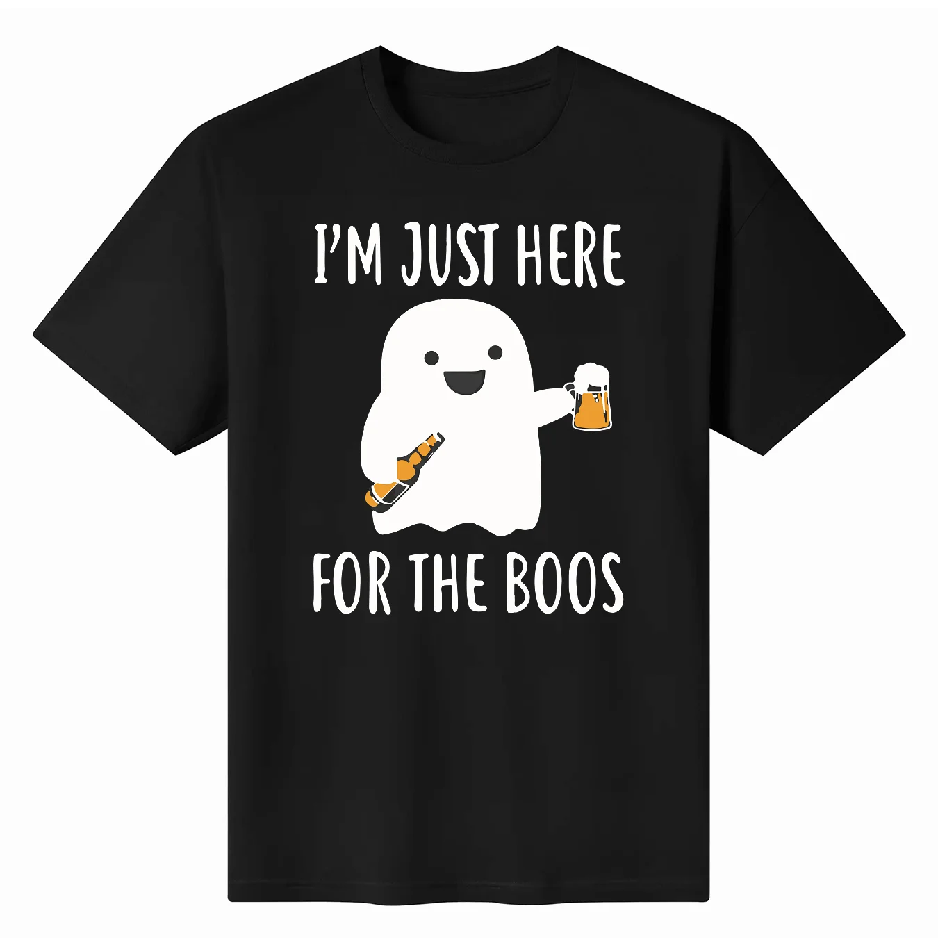 

Im Just Here For The Boos T-Shirt Vintage Anime Shirt Cute Tops Sports Fans Plus Sizes Plain Black T Shirts Men