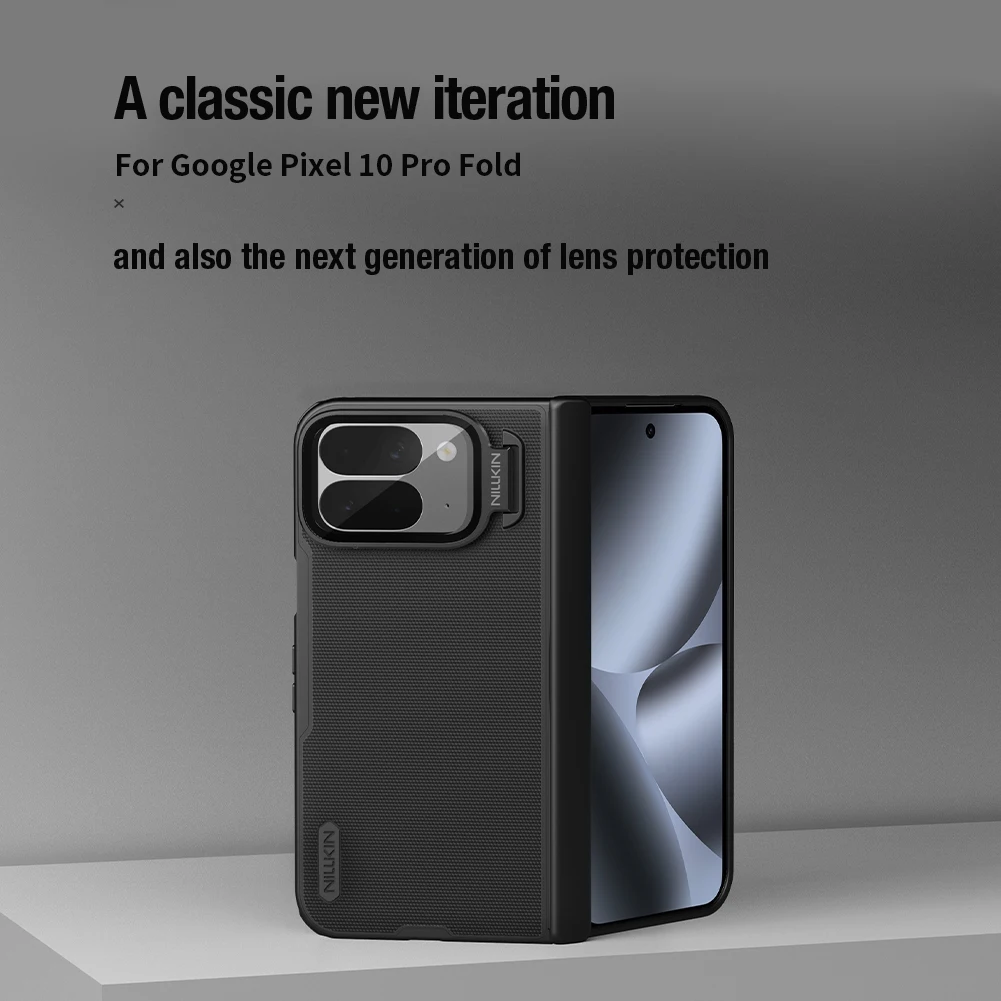 

For Google Pixel 10 Pro Fold Nillkin Case Magnetic Super Frosted Prop Transparent Camera Protector with Stand Protection Cover