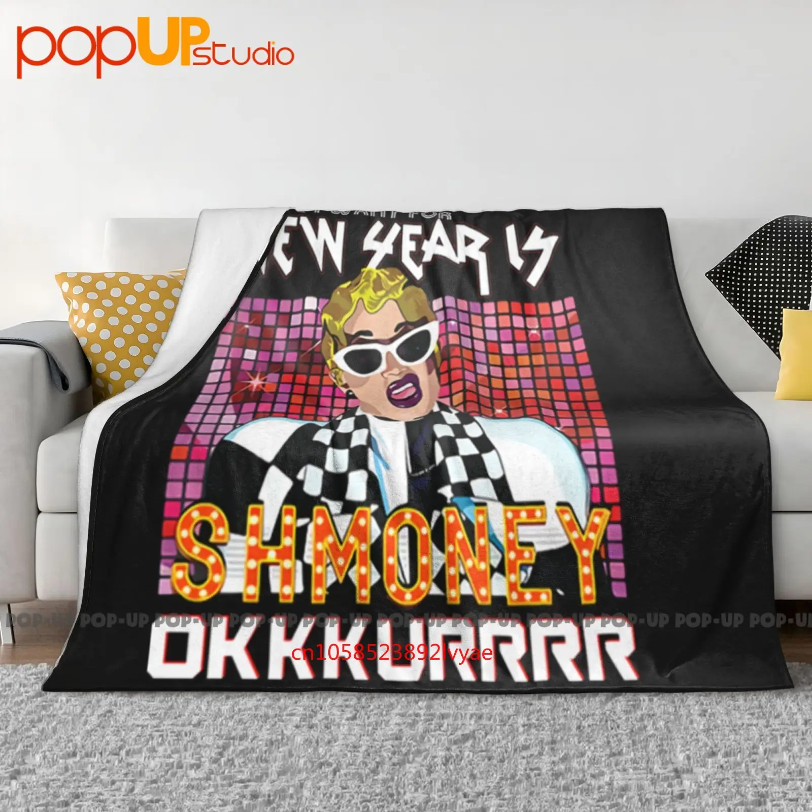 Todo lo que quiero para el Año Nuevo es Shmoney Okkkurrrr Cardi B, manta ultrasuave, colcha, funda de sofá de invierno, fundas de cama
