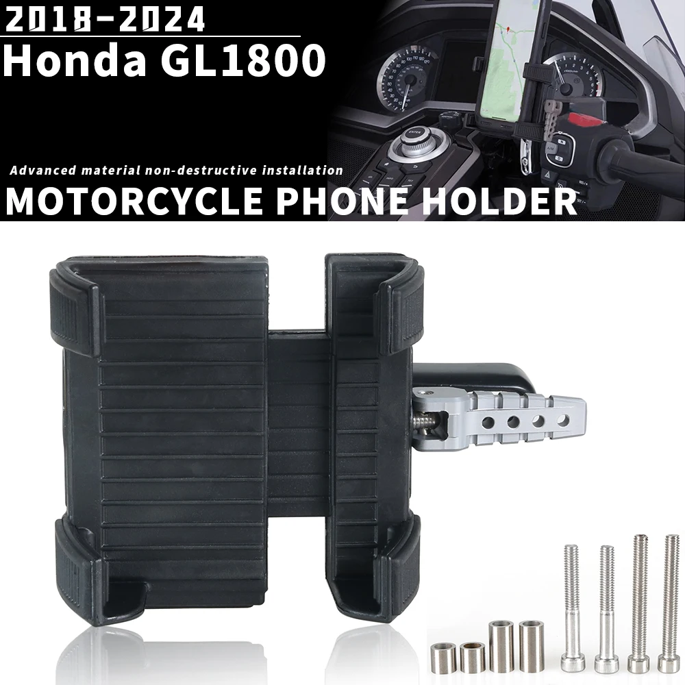 

High-quality Latest For Holder Gold Wing GL1800 F6B 2018-2024 Motorcycle Mobile Phone Mount Navigation Bracket Holder Support