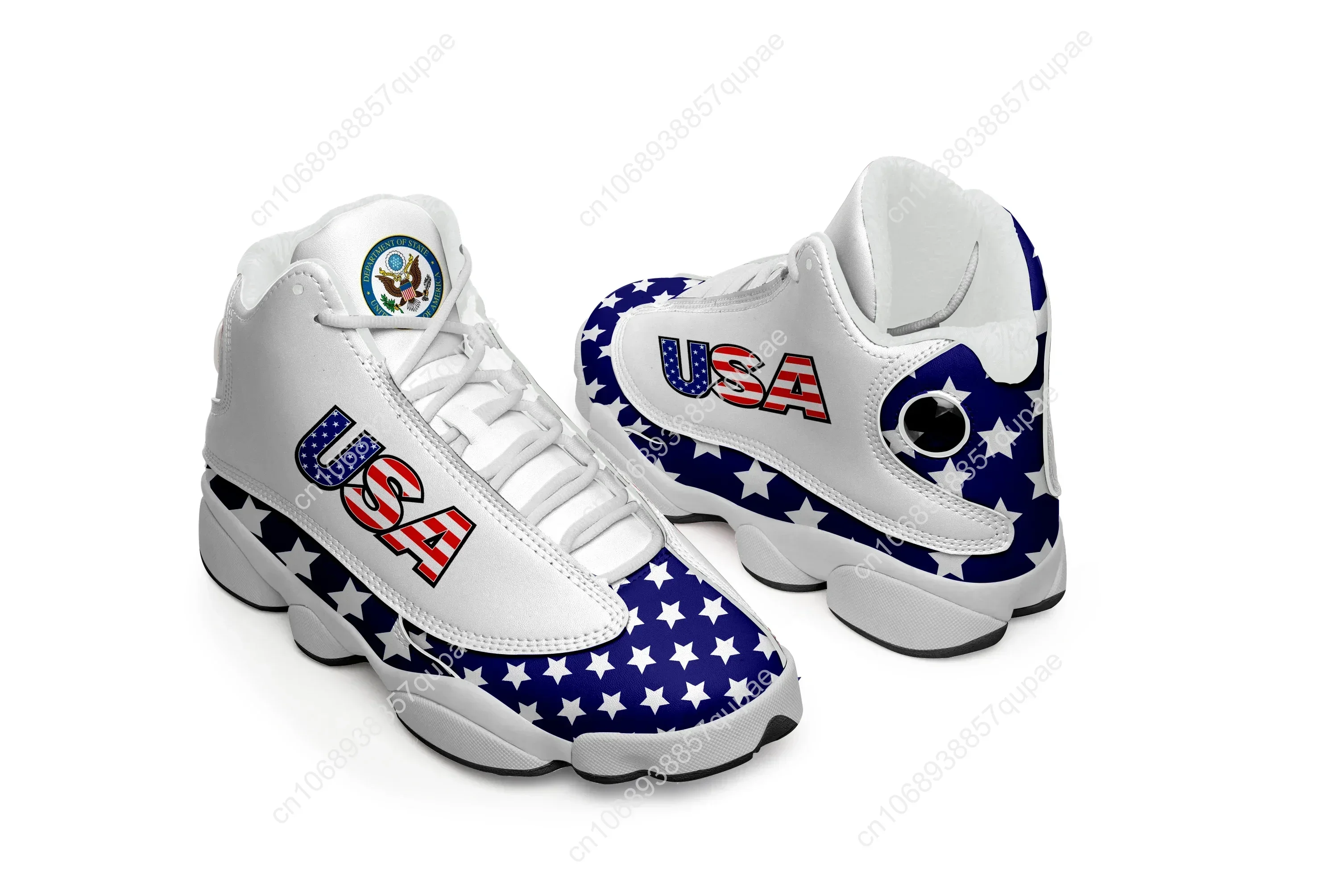 Dropshipping Print On Demand Custom Basketball Sneaker USA United States Flag Custom Print POD Shoes Custom Shoes