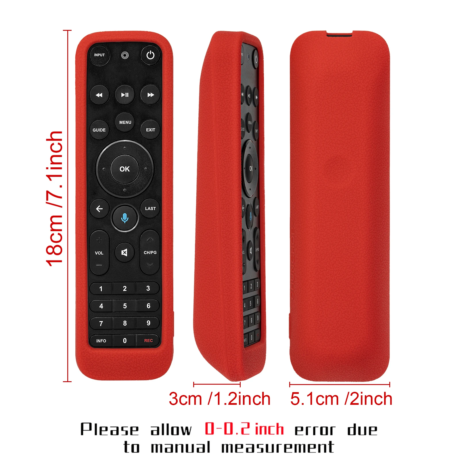 غطاء سيليكون لجهاز التحكم عن بعد Verizon FiOS TV One Voice 2019 - MG3-R32140B VRC4100 BLE حافظة واقية قابلة للغسل ومضادة للصدمات