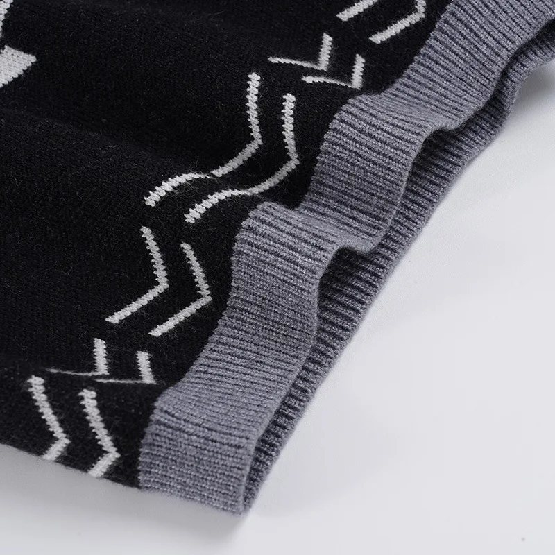 겨울 레트로 여성 대비 색상 눈송이 모양 울 니트 반바지 로우라이즈 섹시한 탄력성 캐주얼 반바지